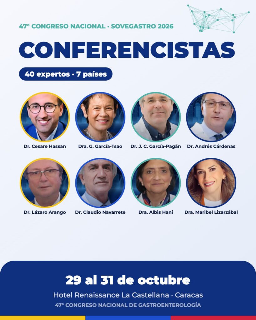 Conferencistas del 47° Congreso Nacional de Gastroenterología SOVEGASTRO 2026