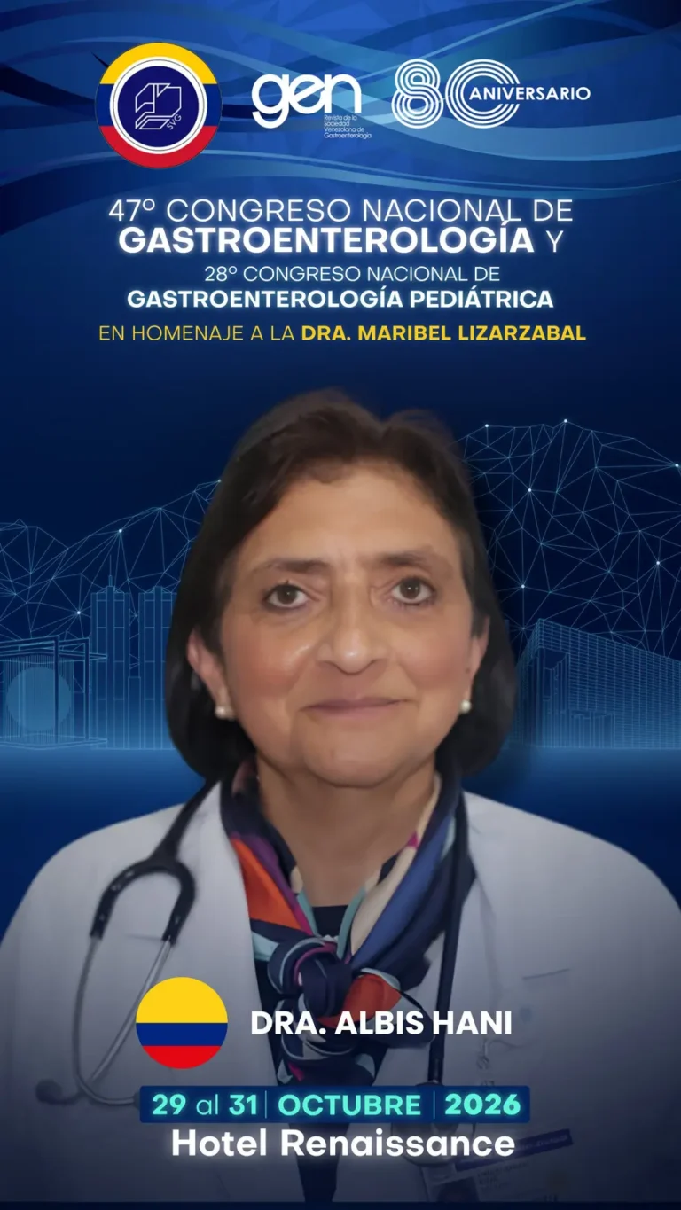 Dra. Albis Cecilia Hani, conferencista del 47° Congreso Nacional de Gastroenterología