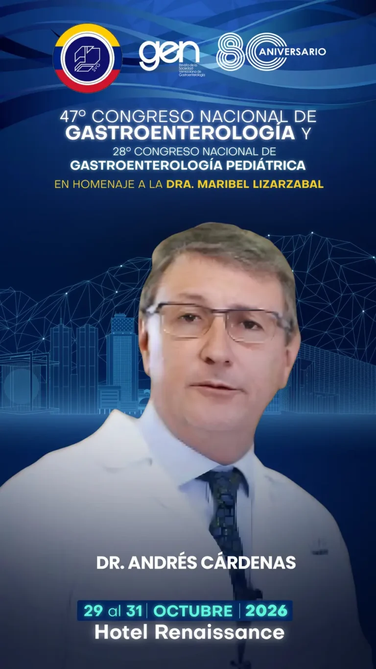 Dr. Andrés Cárdenas, conferencista del 47° Congreso Nacional de Gastroenterología