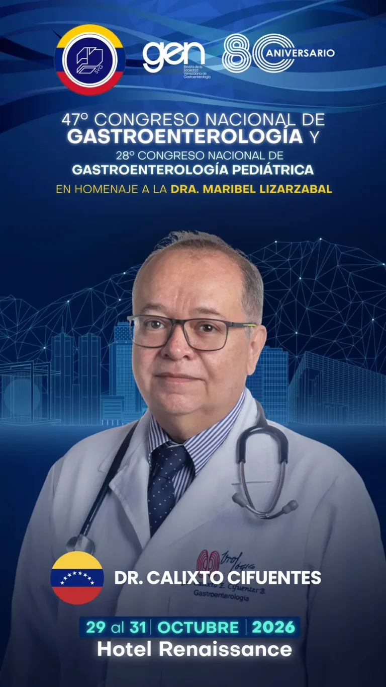 Dr. Calixto Cifuentes, conferencista del 47° Congreso Nacional de Gastroenterología