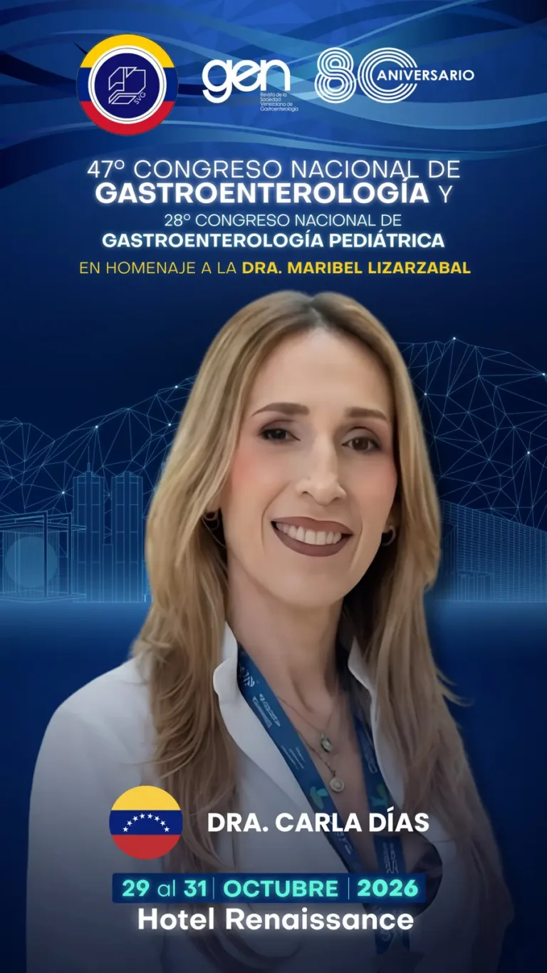 Dra. Carla Dias, conferencista del 47° Congreso Nacional de Gastroenterología