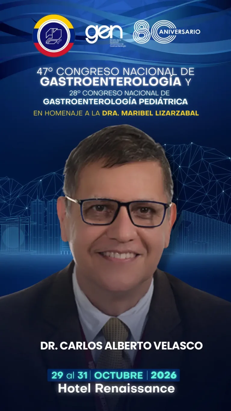 Dr. Carlos Alberto Velasco, conferencista del 47° Congreso Nacional de Gastroenterología