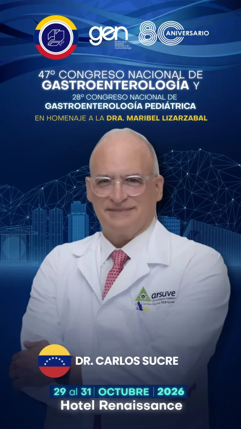 Dr. Carlos Sucre, conferencista del 47° Congreso Nacional de Gastroenterología
