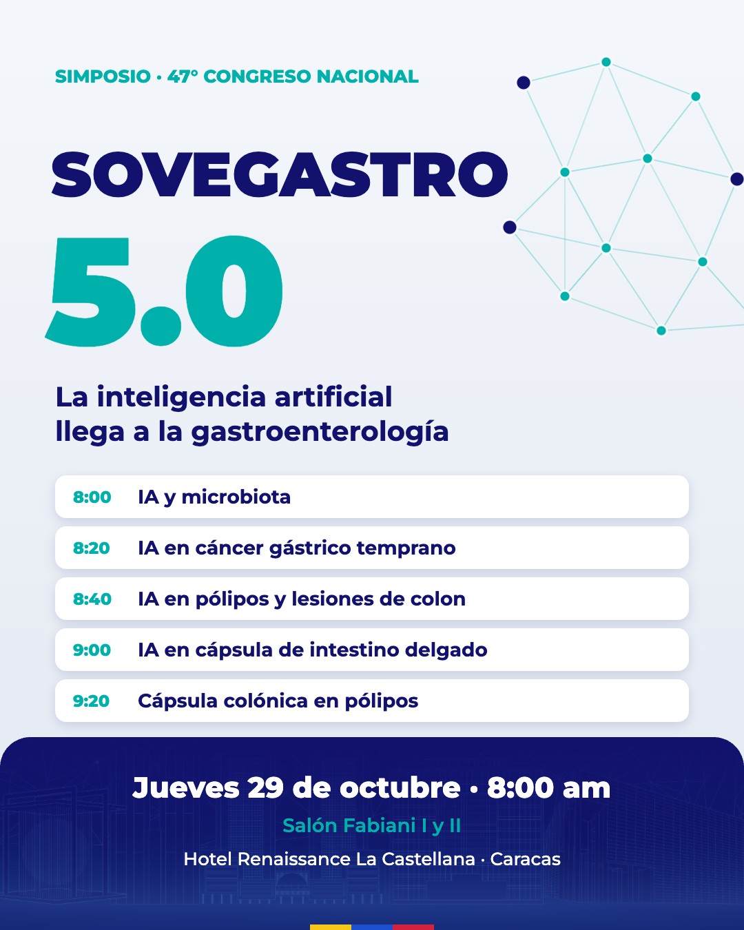 SOVEGASTRO 5.0: simposio de inteligencia artificial en gastroenterología del 47° Congreso Nacional de Gastroenterología